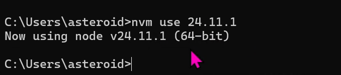 使用特定的node版本